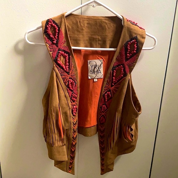 YruSha suede beaded vest - Picture 2 of 13